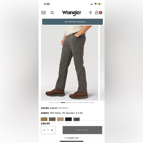 Wrangler Nylon Trousers size 29/30 - Picture 7 of 7